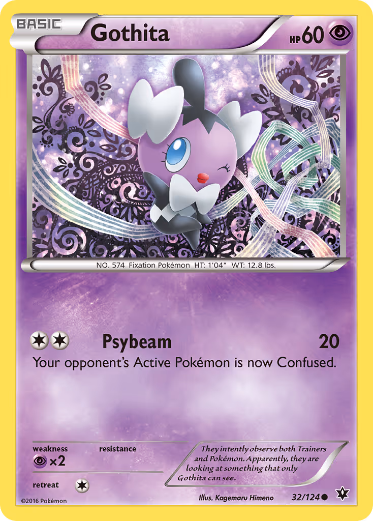 Gothita 32/124 Pokemon card