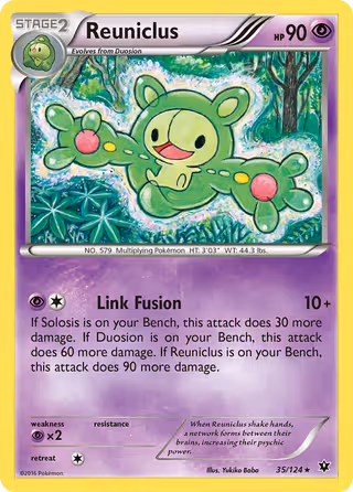 Reuniclus 35/124 Pokemon card