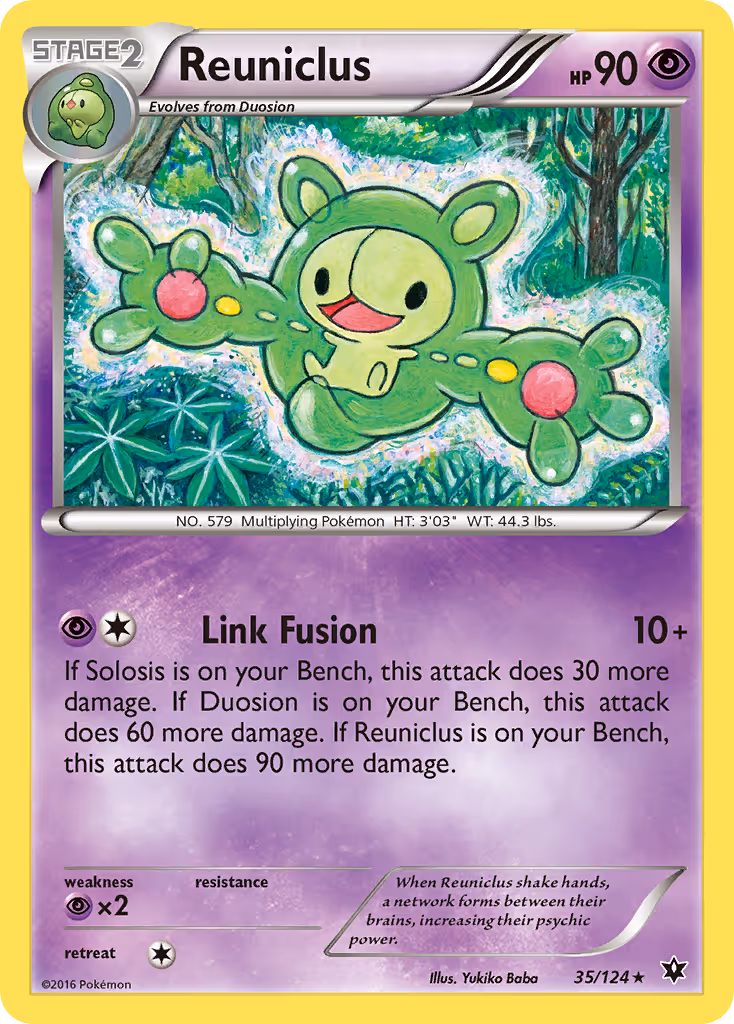 Reuniclus 35/124 Pokemon card