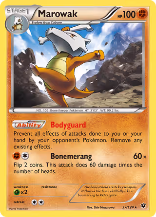 Marowak 37/124 Pokemon card