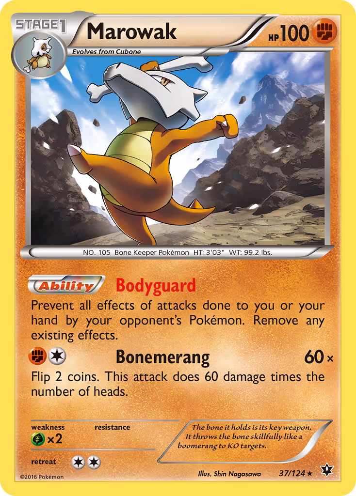 Marowak 37/124 Pokemon card