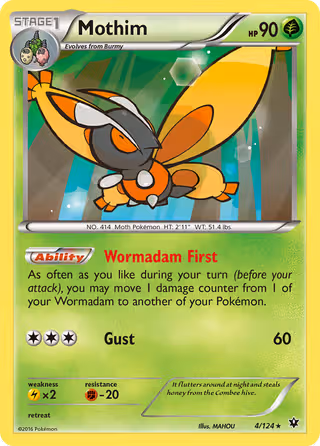 Mothim 4/124 Pokemon card