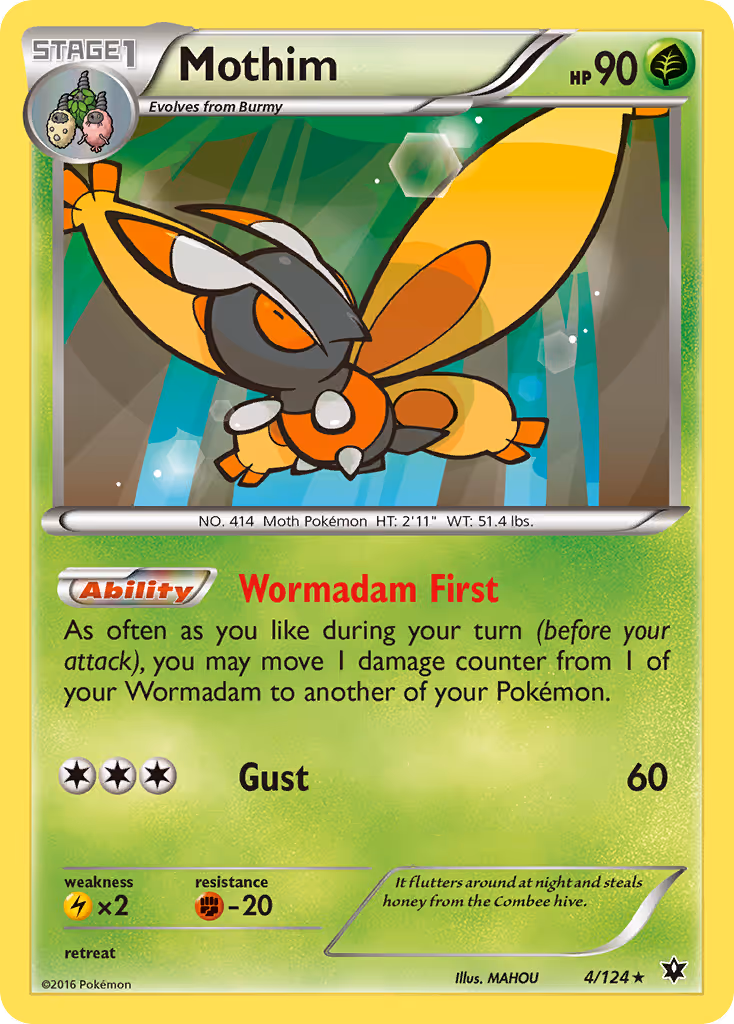 Mothim 4/124 Pokemon card