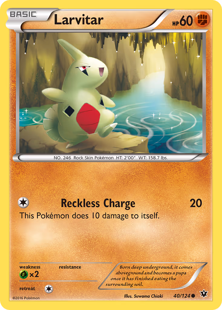 Larvitar 40/124 Pokemon card