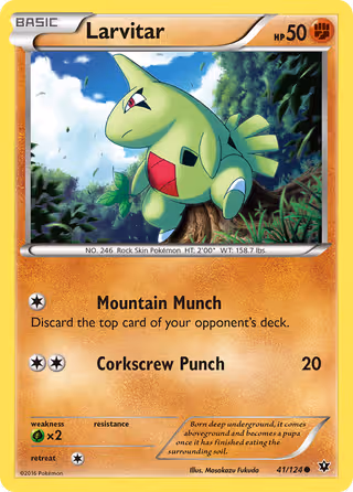 Larvitar 41/124 Pokemon card