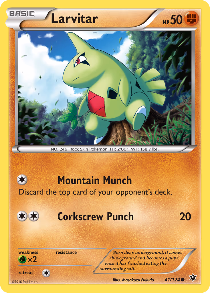 Larvitar 41/124 Pokemon card