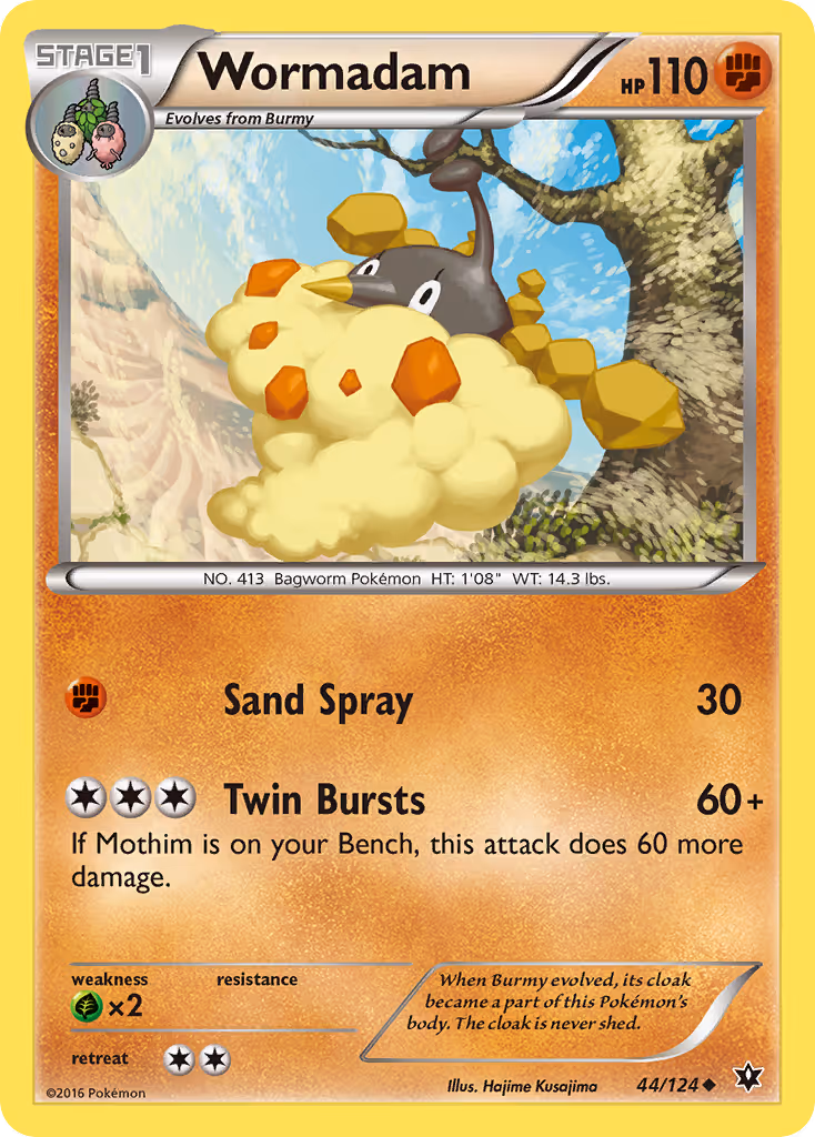 Wormadam 44/124 Pokemon card