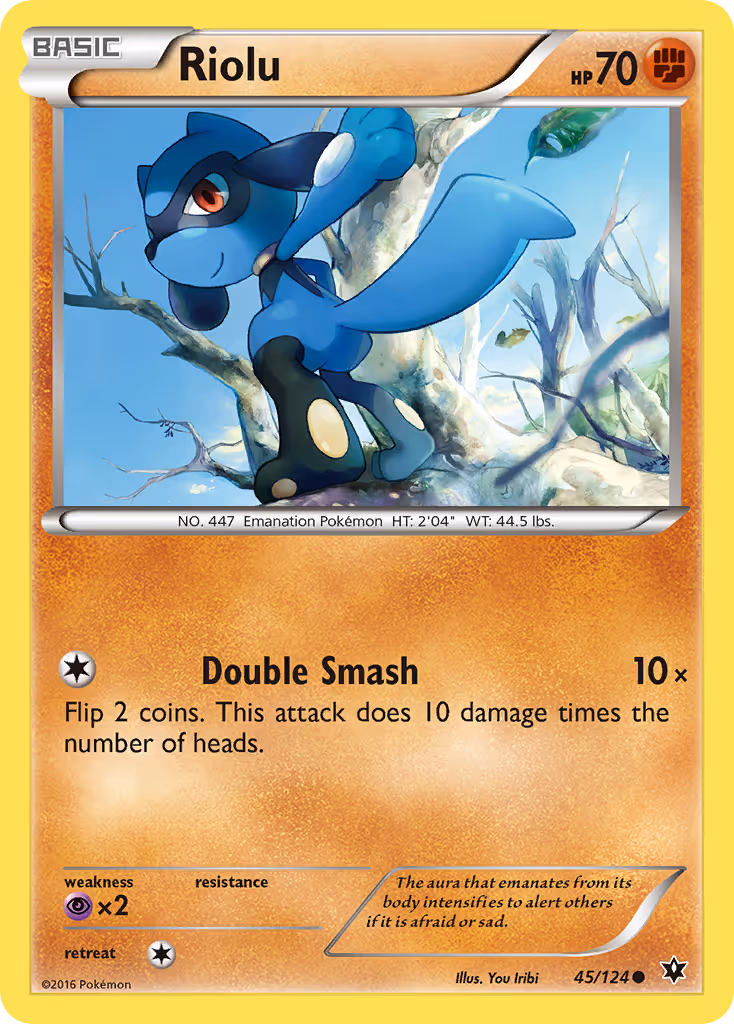 Riolu 45/124 Pokemon card
