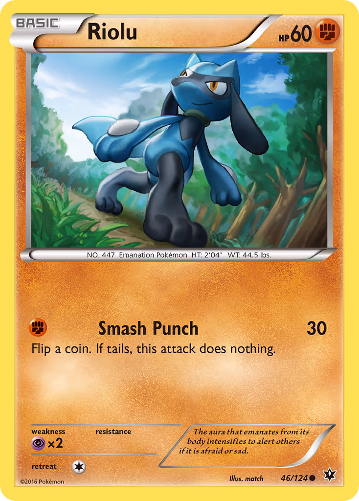Riolu 46/124 Pokemon card