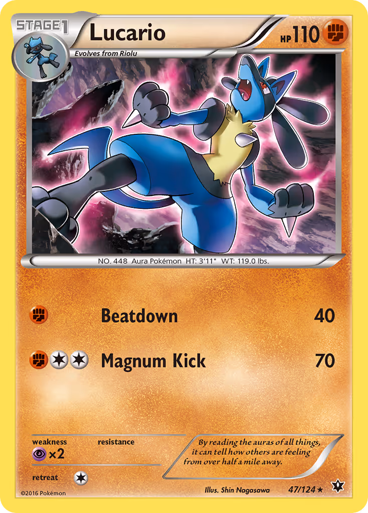 Lucario 47/124 Pokemon card