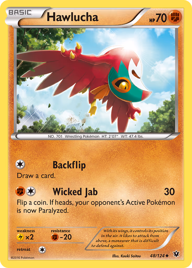 Hawlucha 48/124 Pokemon card