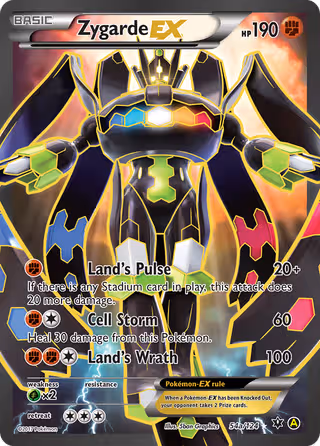Zygarde EX 54a Pokemon card