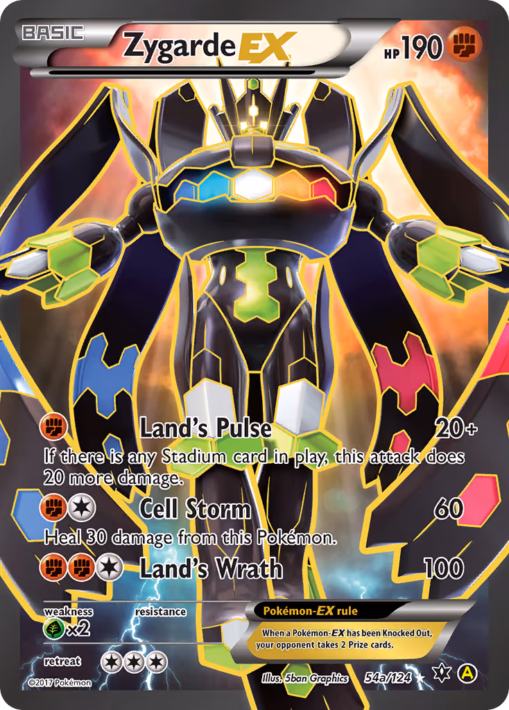 Zygarde EX 54a Pokemon card