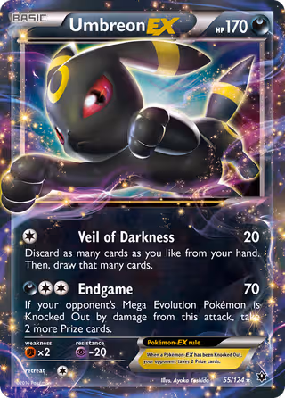 Umbreon EX 55/124 Pokemon card