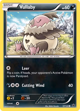 Vullaby 57/124 Pokemon card