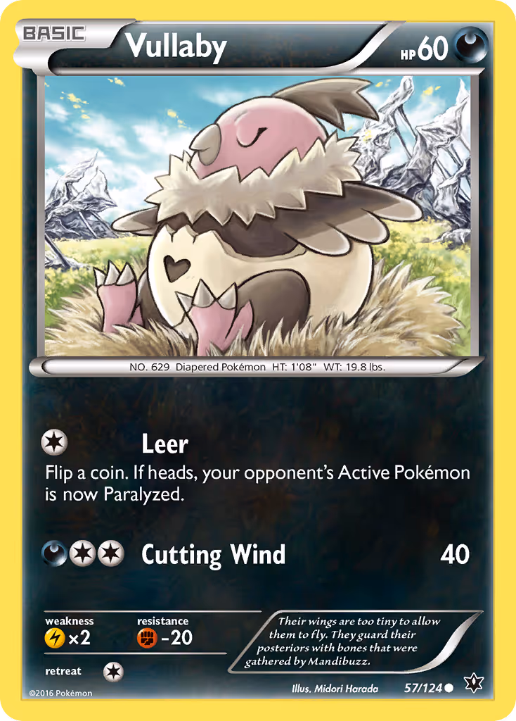 Vullaby 57/124 Pokemon card