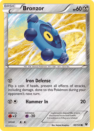 Bronzor 60/124 Pokemon card