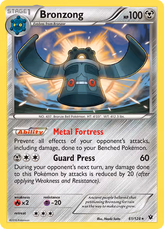 Bronzong 61/124 Pokemon card