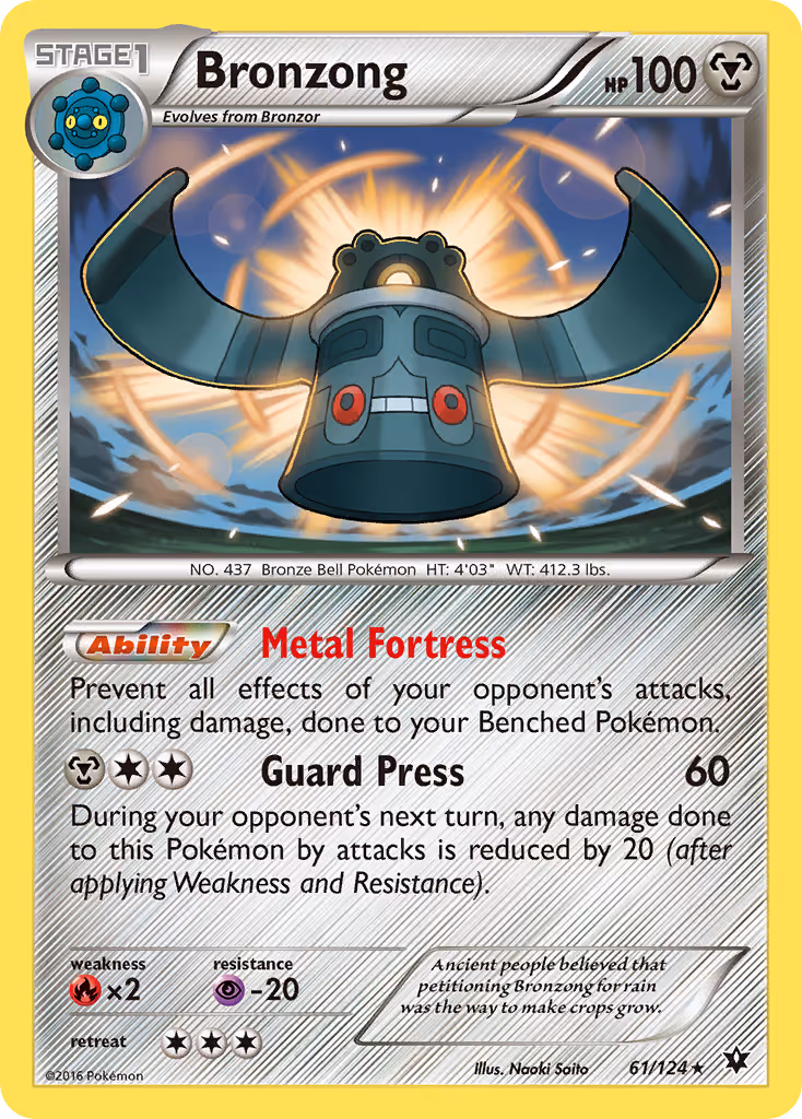 Bronzong 61/124 Pokemon card