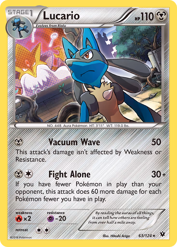 Lucario 63/124 Pokemon card