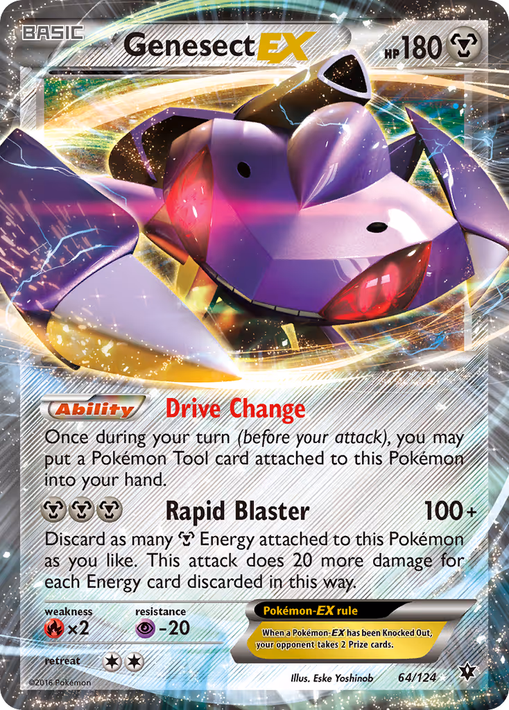 Genesect EX 64/124 Pokemon card