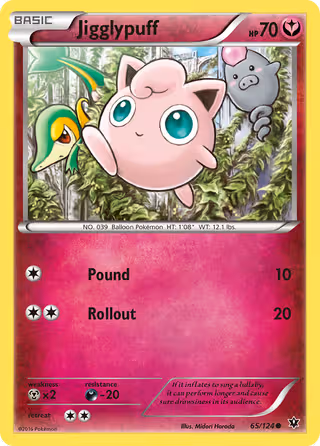 Jigglypuff 65/124 Pokemon card