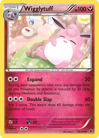 Wigglytuff 66/124 Pokemon card