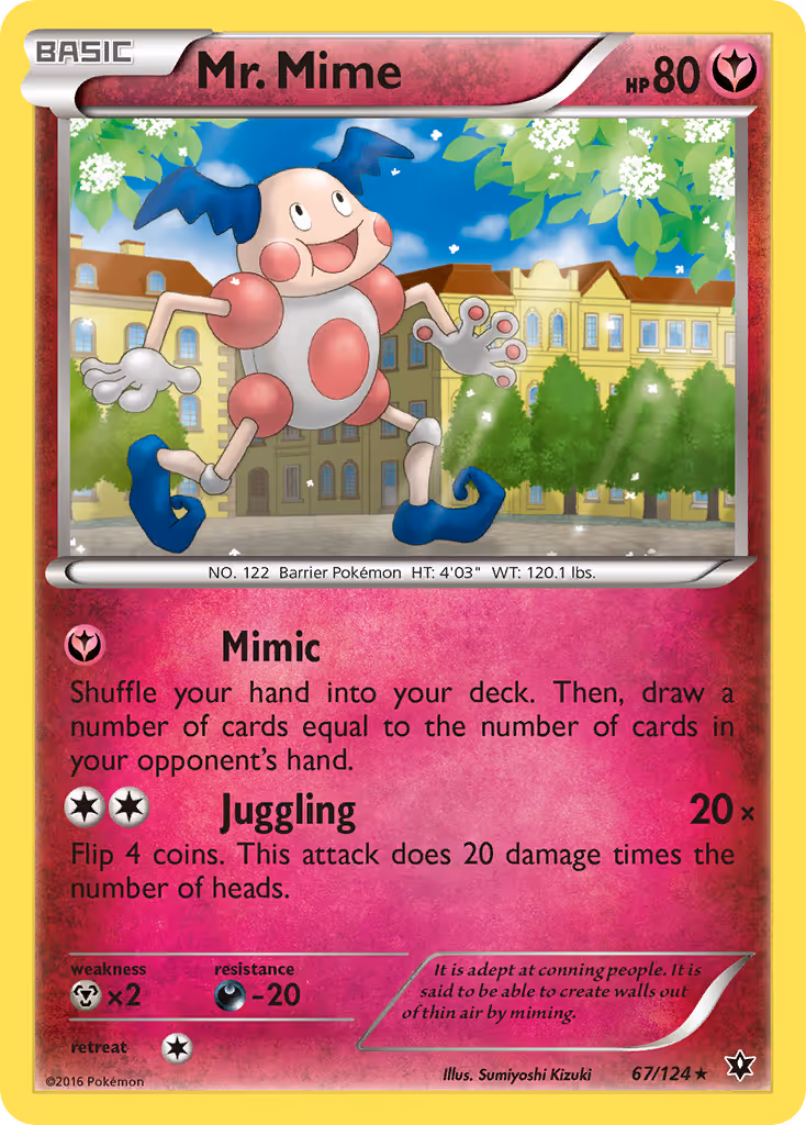 Mr. Mime 67/124 Pokemon card