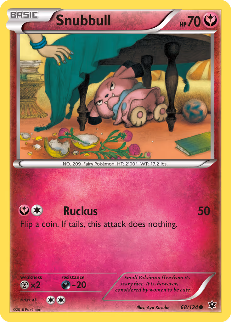Snubbull 68/124 Pokemon card