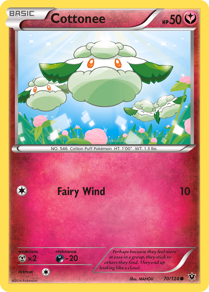 Cottonee 70/124 Pokemon card