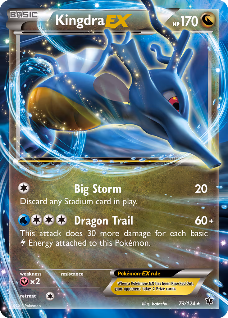 Kingdra EX 73/124 Pokemon card