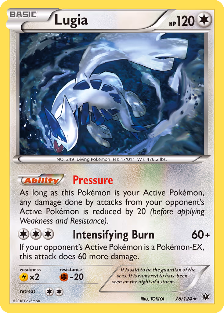 Lugia 78/124 Pokemon card