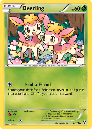 Deerling 8/124 Pokemon card