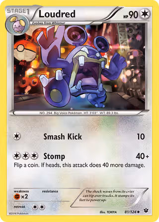 Loudred 81/124 Pokemon card
