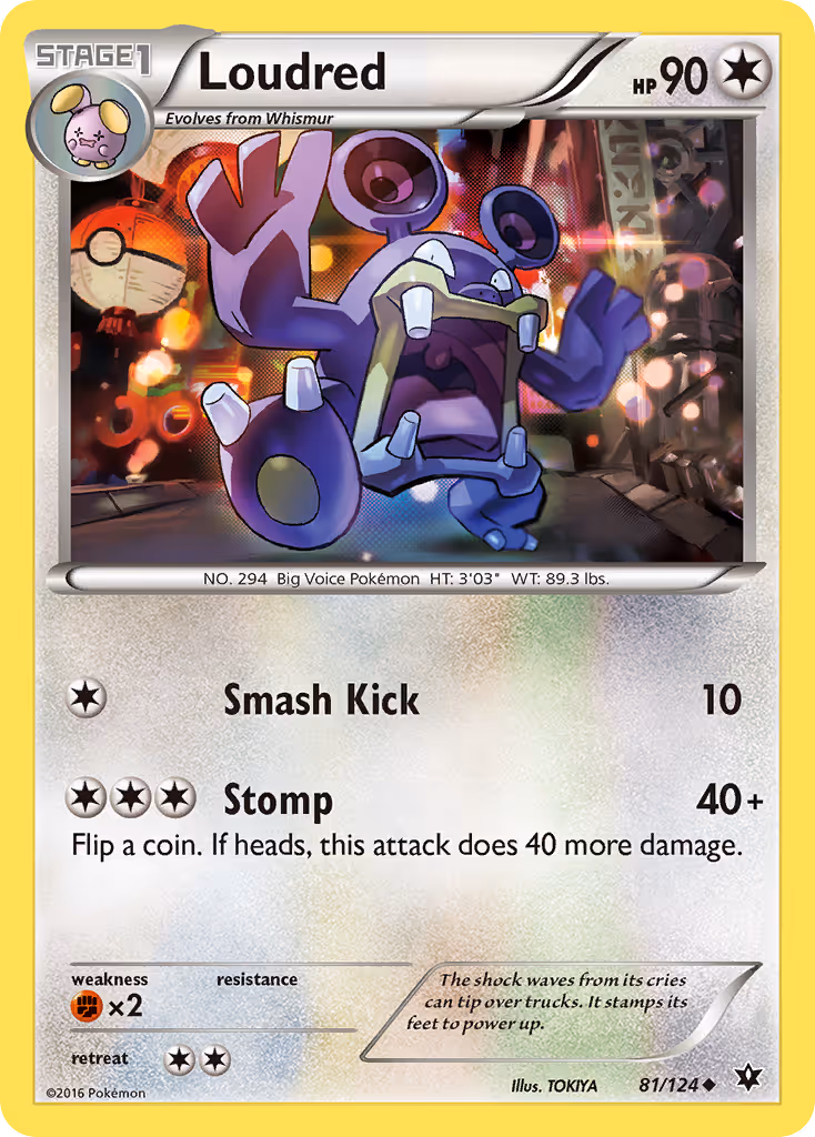 Loudred 81/124 Pokemon card