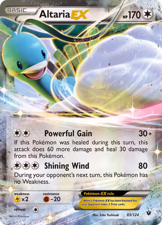 Altaria EX 83/124 Pokemon card