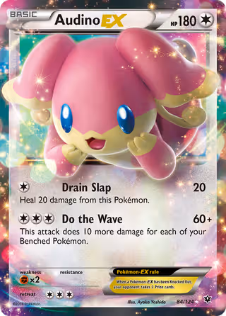 Audino EX 84/124 Pokemon card