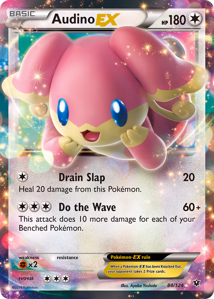 Audino EX 84/124 Pokemon card
