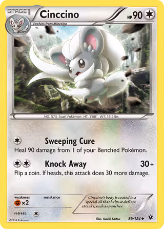 Cinccino 89/124 Pokemon card