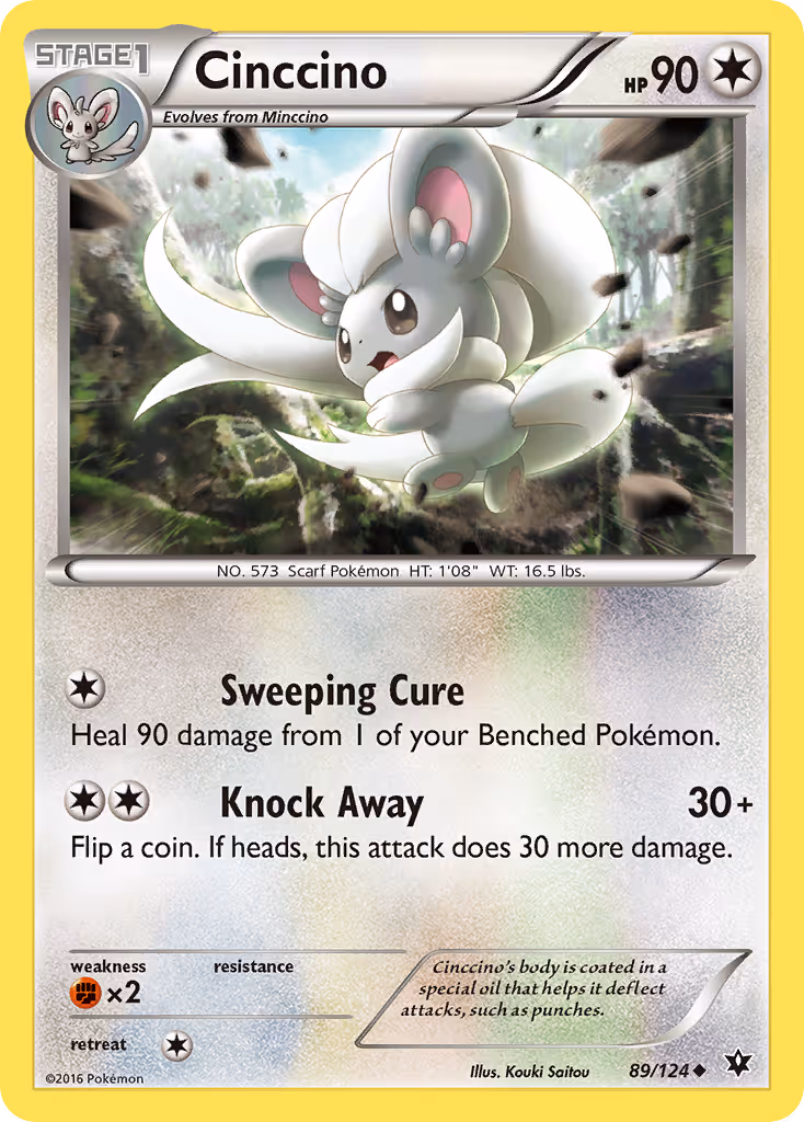 Cinccino 89/124 Pokemon card