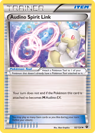 Audino Spirit Link 92/124 Pokemon card