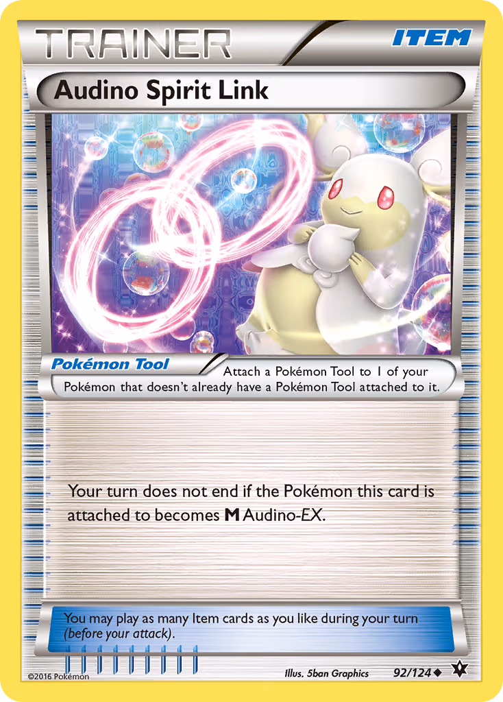Audino Spirit Link 92/124 Pokemon card