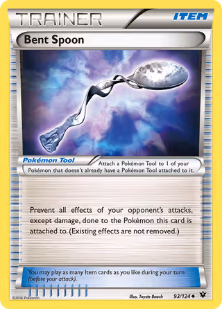 Bent Spoon 93/124 Pokemon card