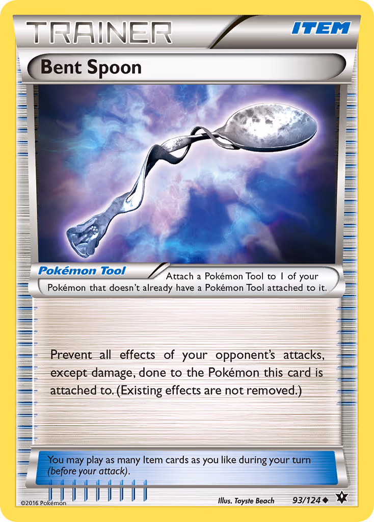 Bent Spoon 93/124 Pokemon card
