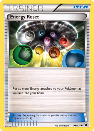 Energy Reset 98/124 Pokemon card