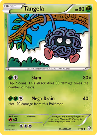 Tangela 1/114 Pokemon card
