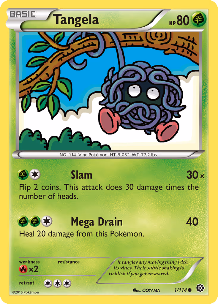 Tangela 1/114 Pokemon card