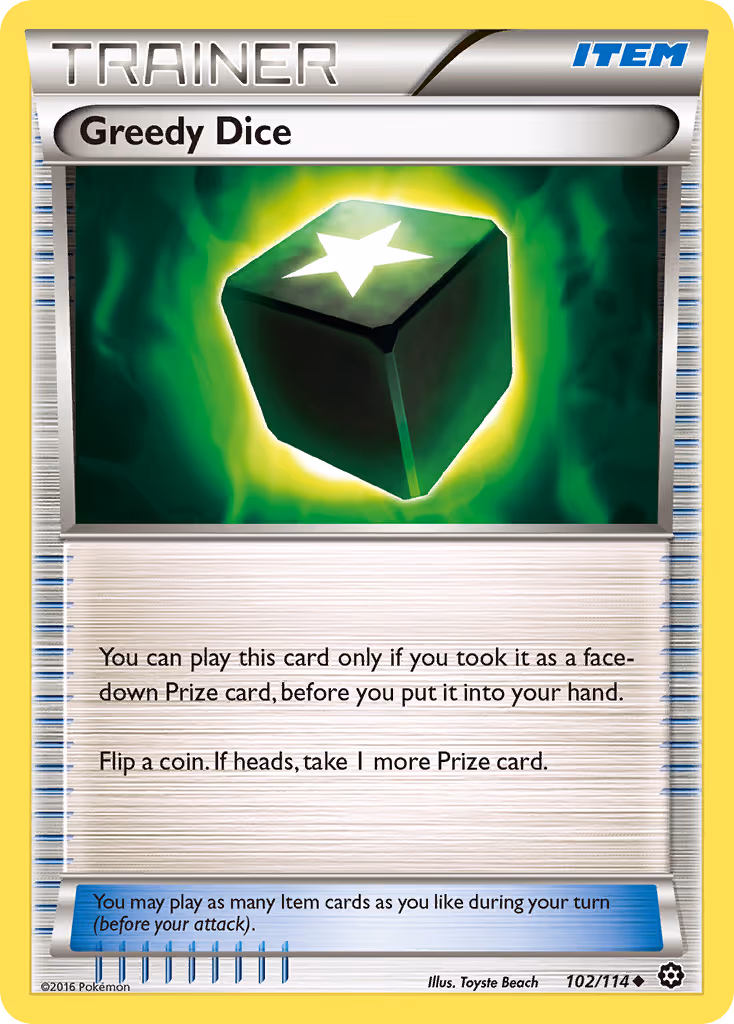 Greedy Dice 102/114 Pokemon card
