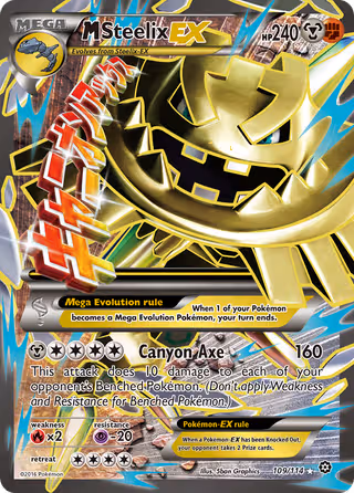 M Steelix EX 109/114 Pokemon card