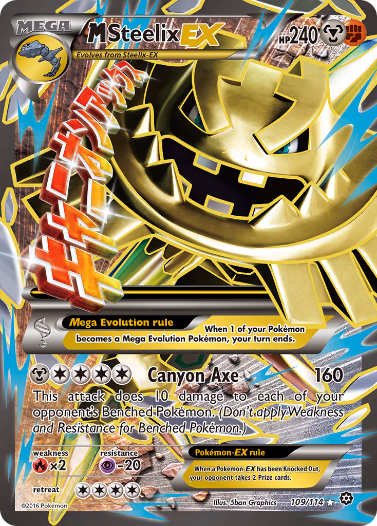 M Steelix EX 109/114 Pokemon card